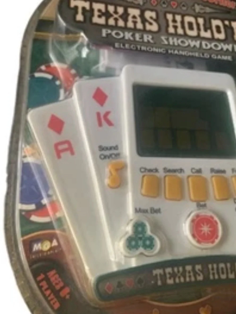NEW Vintage MGA Entertainment Texas Hold’em Las Vegas Casino Handheld Game